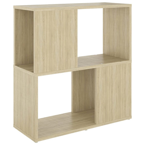 vidaXL Book Cabinet Sonoma Oak 60x24x63 cm Engineered Wood