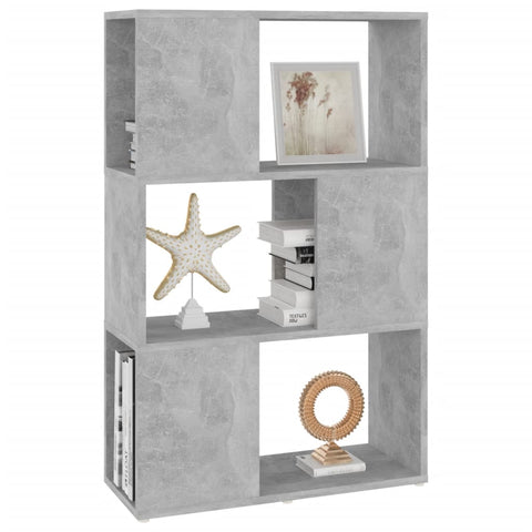 vidaXL Book Cabinet Room Divider Concrete Grey 60x24x94 cm Engineered Wood