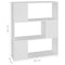 vidaXL Book Cabinet Room Divider White 80x24x94 cm Engineered Wood