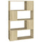 vidaXL Book Cabinet Room Divider Sonoma Oak 80x24x124.5 cm Engineered Wood