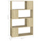 vidaXL Book Cabinet Room Divider Sonoma Oak 80x24x124.5 cm Engineered Wood