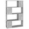 vidaXL Book Cabinet Room Divider Concrete Grey 80x24x124.5cm Engineered Wood