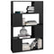 vidaXL Book Cabinet Room Divider High Gloss Black 80x24x124.5 cm
