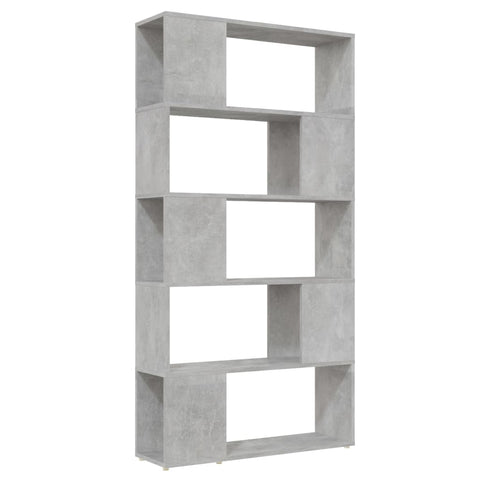 vidaXL Book Cabinet Room Divider Concrete Grey 80x24x155 cm Engineered Wood