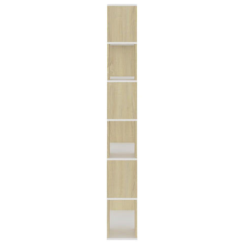 vidaXL Book Cabinet Room Divider Sonoma Oak 80x24x186 cm Engineered Wood