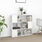 vidaXL Book Cabinet Room Divider High Gloss White 100x24x94 cm