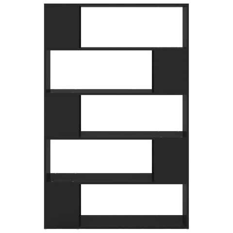 vidaXL Book Cabinet Room Divider Black 100x24x155 cm Engineered Wood