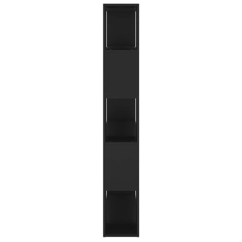 vidaXL Book Cabinet Room Divider Black 100x24x155 cm Engineered Wood