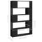 vidaXL Book Cabinet Room Divider Black 100x24x155 cm Engineered Wood