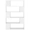 vidaXL Book Cabinet Room Divider High Gloss White Engineered Wood