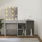 vidaXL LED Dressing Table with Cabinet Concrete Grey Engineered Wood