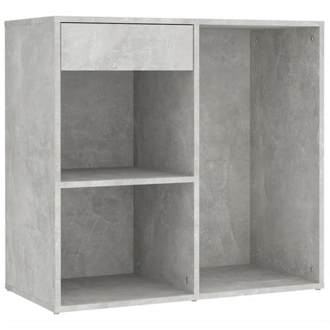 vidaXL LED Dressing Table with Cabinet Concrete Grey Engineered Wood
