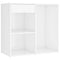 vidaXL LED Dressing Table with Cabinet High Gloss White Engineered Wood