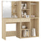 vidaXL LED Dressing Table with 2 Cabinets Sonoma Oak Engineered Wood
