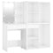 vidaXL LED Dressing Table with 2 Cabinets High Gloss White Engineered Wood