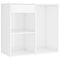 vidaXL LED Dressing Table with 2 Cabinets High Gloss White Engineered Wood