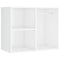vidaXL LED Dressing Table with 2 Cabinets High Gloss White Engineered Wood