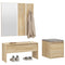 vidaXL Hallway Furniture Set Sonoma Oak Engineered Wood