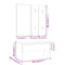 vidaXL Hallway Furniture Set Sonoma Oak Engineered Wood