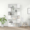 vidaXL Book Cabinet Room Divider High Gloss White 100x24x188 cm