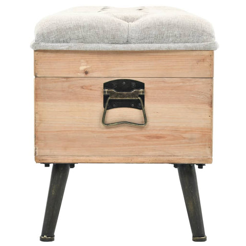 vidaXL Storage Bench 110 cm Solid Firwood