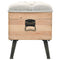 vidaXL Storage Bench 110 cm Solid Firwood