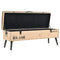 vidaXL Storage Bench 110 cm Solid Firwood