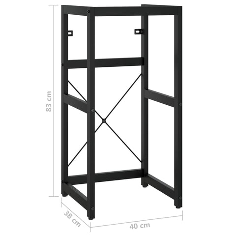 vidaXL Bathroom Washbasin Frame Black 40x38x83 cm Iron