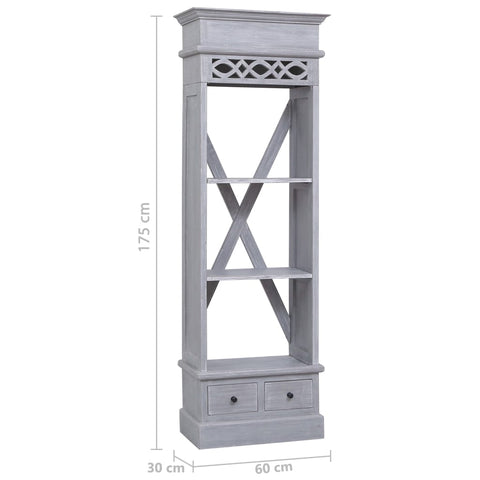 vidaXL Highboard 60x30x175 cm Solid Mahogany Wood