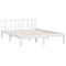 810063 vidaXL Bed Frame without Mattress White Solid Wood 140x190 cm