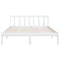 810063 vidaXL Bed Frame without Mattress White Solid Wood 140x190 cm
