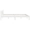 810063 vidaXL Bed Frame without Mattress White Solid Wood 140x190 cm