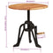 vidaXL Side Table 60x(42-62) cm Solid Wood Acacia and Cast Iron