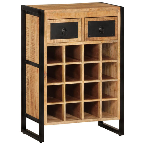 vidaXL Wine Rack for 16 Bottles Solid Wood Mango