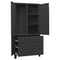 vidaXL Industrial Wardrobe Black 90x50x180 cm Metal