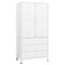 vidaXL Industrial Wardrobe White 90x50x180 cm Metal