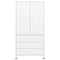vidaXL Industrial Wardrobe White 90x50x180 cm Metal