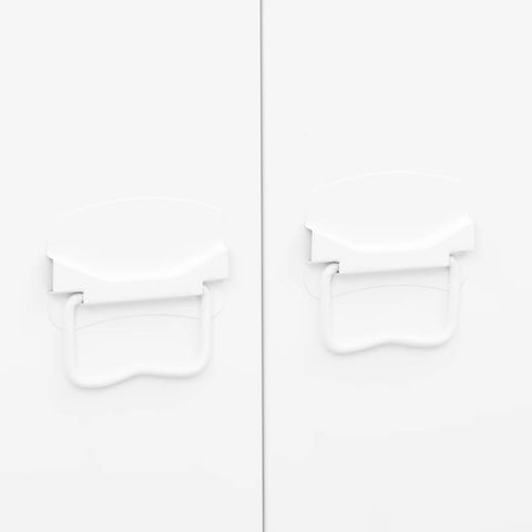 vidaXL Industrial Wardrobe White 90x50x180 cm Metal