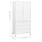 vidaXL Industrial Wardrobe White 90x50x180 cm Metal