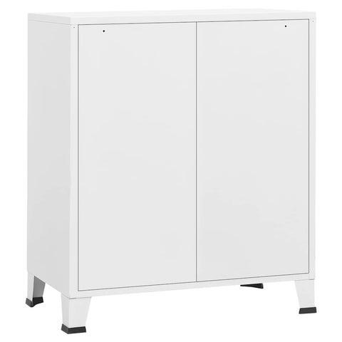 vidaXL Industrial Drawer Cabinet White 78x40x93 cm Metal