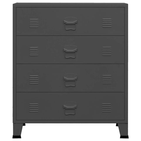 vidaXL Industrial Drawer Cabinet Anthracite 78x40x93 cm Metal