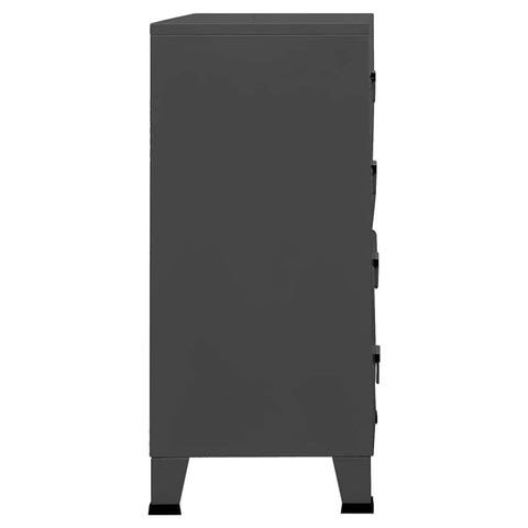 vidaXL Industrial Drawer Cabinet Anthracite 78x40x93 cm Metal