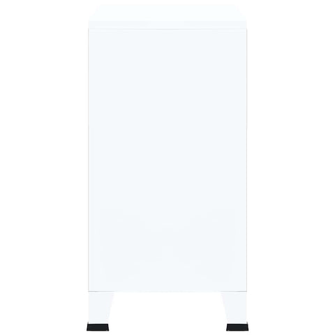 vidaXL Industrial Storage Chest White 75x40x80 cm Steel