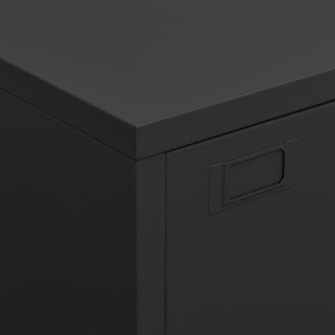 vidaXL Industrial Storage Chest Black 75x40x115 cm Metal