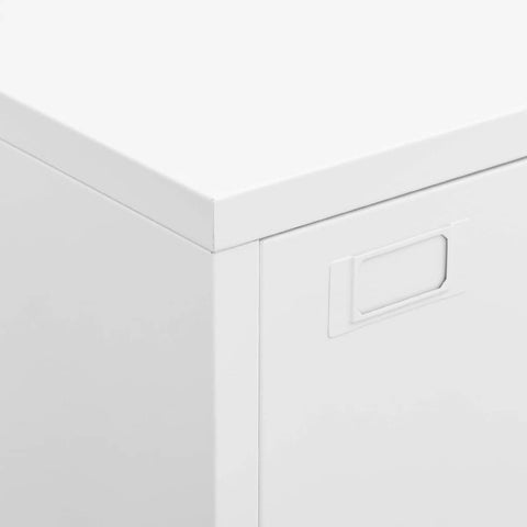vidaXL Industrial Storage Chest White 75x40x115 cm Metal