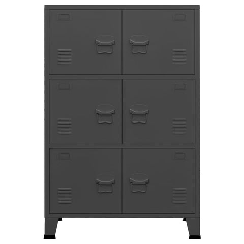 vidaXL Industrial Storage Chest Anthracite 75x40x115 cm Metal