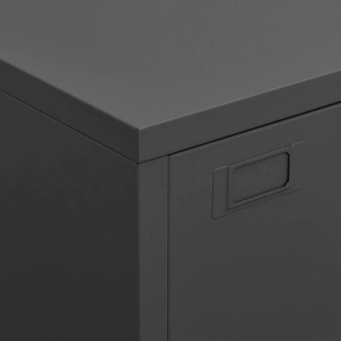 vidaXL Industrial Storage Chest Anthracite 75x40x115 cm Metal