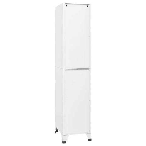 vidaXL Locker Cabinet White 38x45x180 cm Steel