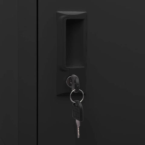 vidaXL Locker Cabinet Black 38x45x180 cm Steel