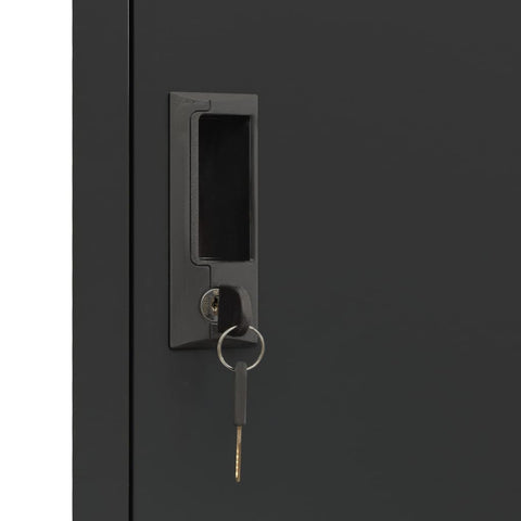 vidaXL Locker Cabinet Anthracite 38x45x180 cm Steel
